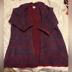 Old Navy Burgundy and Navy Cardigan